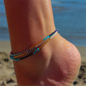 Boemia Miyuki Seed Beaded Beach gleznă Vară femeie sandală accesoriu plajă nunta picior brăţară femei curea decorare pe picior