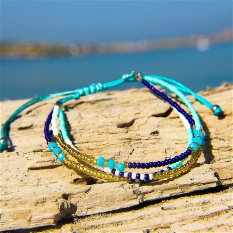 Boemia Miyuki Seed Beaded Beach gleznă Vară femeie sandală accesoriu plajă nunta picior brăţară femei curea decorare pe picior