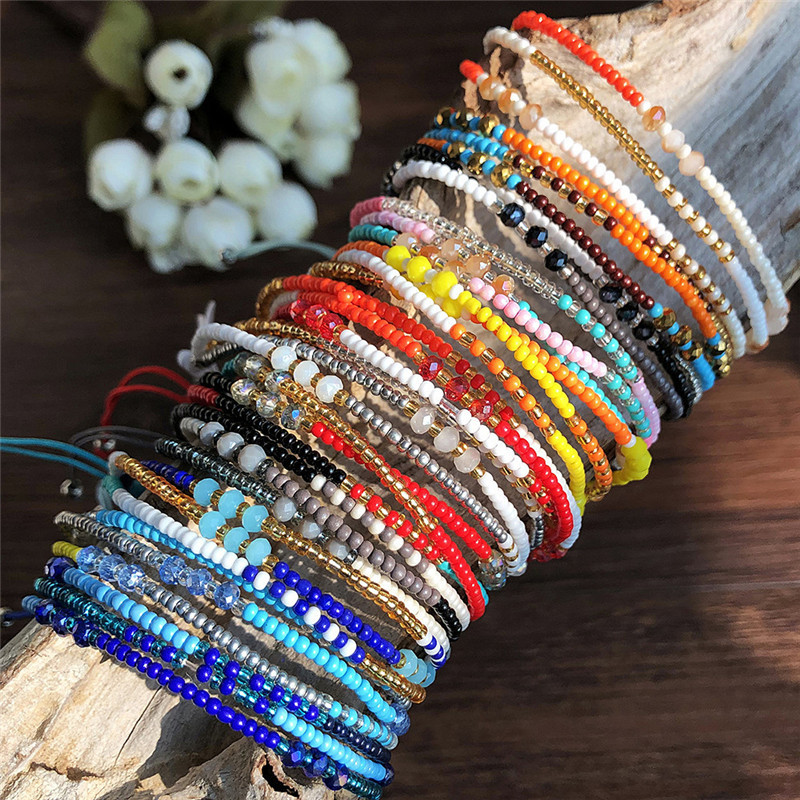 Boemia Miyuki Seed Beaded Beach gleznă Vară femeie sandală accesoriu plajă nunta picior brăţară femei curea decorare pe picior