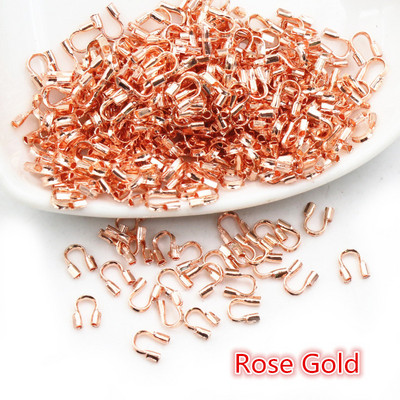 100 τμχ/παρτίδα 4,5x4mm Wire Protectors Wire Guard Guardian Protectors loops Σχήμα U Αξεσουάρ Κούμπες σύνδεσης για την κατασκευή κοσμημάτων