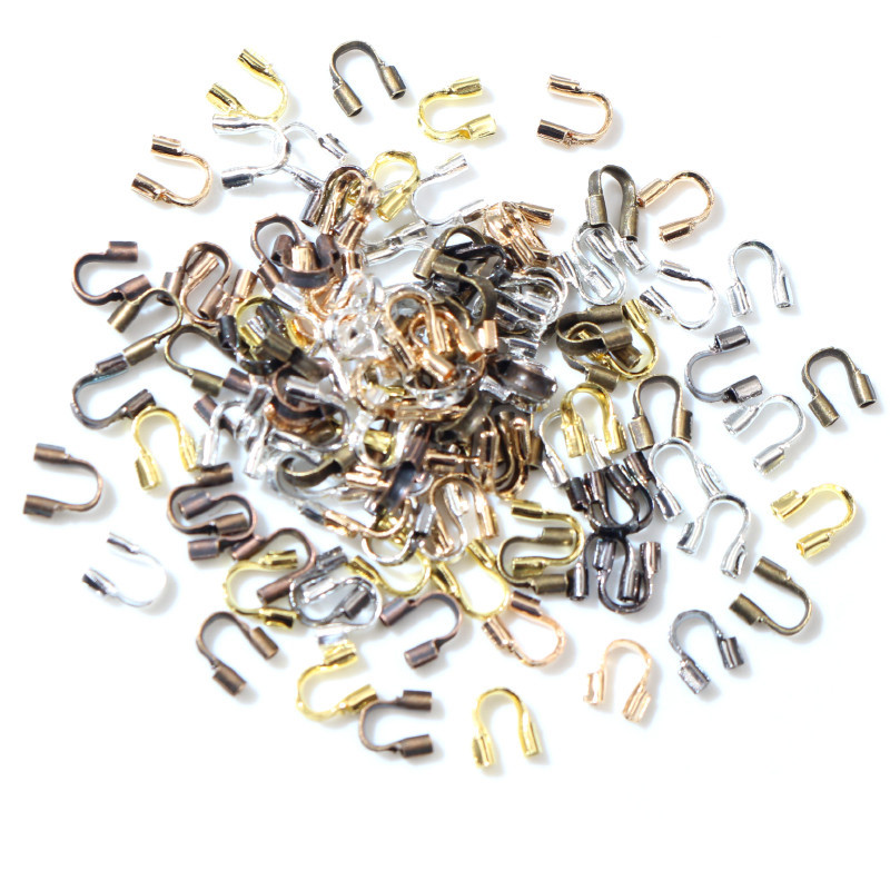 100 τμχ/παρτίδα 4,5x4mm Wire Protectors Wire Guard Guardian Protectors loops Σχήμα U Αξεσουάρ Κούμπες σύνδεσης για την κατασκευή κοσμημάτων