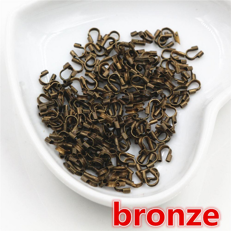 100 τμχ/παρτίδα 4,5x4mm Wire Protectors Wire Guard Guardian Protectors loops Σχήμα U Αξεσουάρ Κούμπες σύνδεσης για την κατασκευή κοσμημάτων