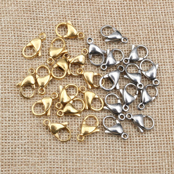 30 τμχ/παρτίδα 10*5mm 12*7mm από ανοξείδωτο ατσάλι Χρυσοί γάντζοι κούμπωμα αστακού για αλυσίδα κολιέ & βραχιόλι DIY Fashion Jewelry Findings
