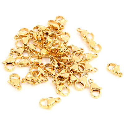30 kom/lot 10*5 mm 12*7 mm zlatne kukice od nehrđajućeg čelika s jastogom za lanac ogrlice i narukvice DIY modni nakit