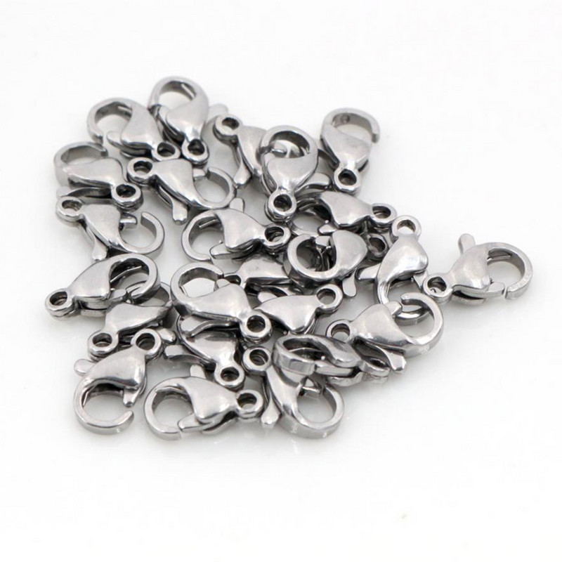 30 kom/lot 10*5 mm 12*7 mm zlatne kukice od nehrđajućeg čelika s jastogom za lanac ogrlice i narukvice DIY modni nakit