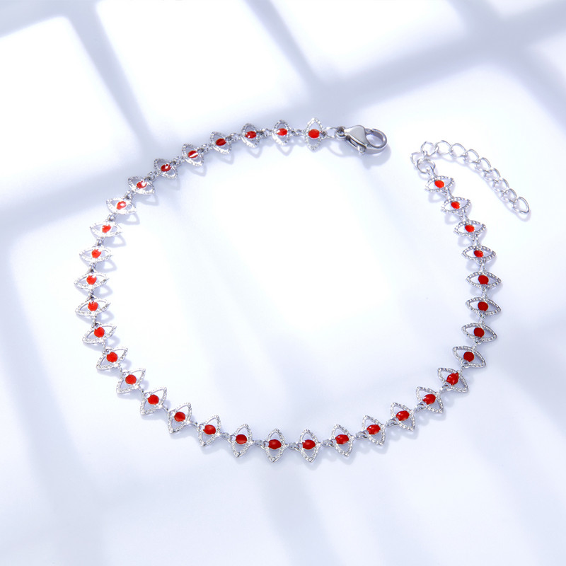 ASONSTEEL 33 raudonų akių aksesuarai grandinėlės kulkšnies apyrankės aukso spalvos nerūdijančio plieno moterims madingi vasaros boho papuošalai mada