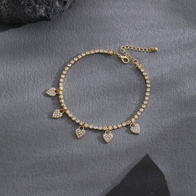 Tsirkoonist armastuse jalavõru naistele Nišidisain Lihtne mood Naistele Suvine väljasõit pahkluu ripatsidega ehete hulgimüük otsemüük