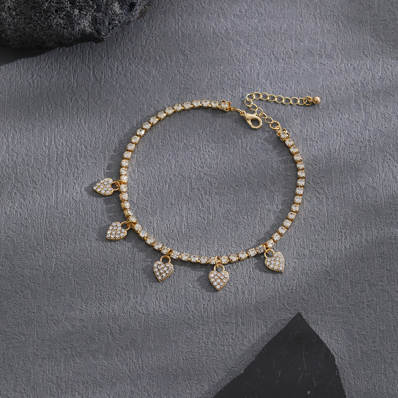 Tsirkoonist armastuse jalavõru naistele Nišidisain Lihtne mood Naistele Suvine väljasõit pahkluu ripatsidega ehete hulgimüük otsemüük