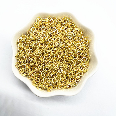 100 kom 8/10 mm vijčane kuke za oko Pozlaćene/posrebrene kopče DIY Nalaz za nakit