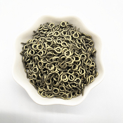 100 kom 8/10 mm vijčane kuke za oko Pozlaćene/posrebrene kopče DIY Nalaz za nakit