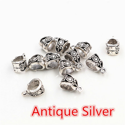 20 de bucăți 13x8x8mm Mărgele Cauțiuni Pandantive Fabricare de bijuterii Colier de bricolaj Mărgele placate cu argint Antic Cauțiuni Pandantive Mărgele Charm Cauțiune
