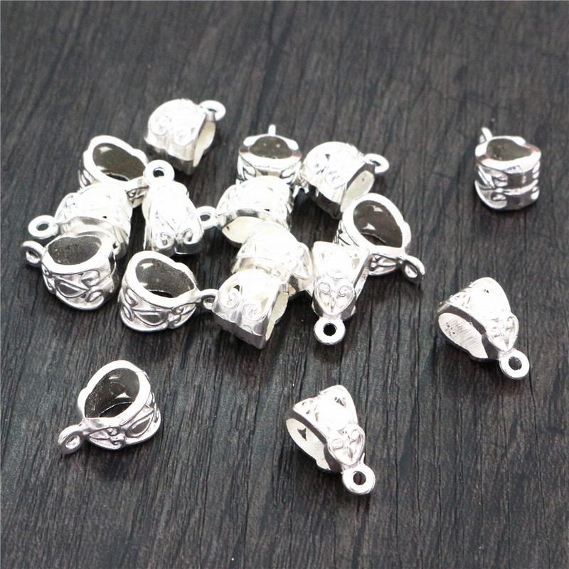 20 de bucăți 13x8x8mm Mărgele Cauțiuni Pandantive Fabricare de bijuterii Colier de bricolaj Mărgele placate cu argint Antic Cauțiuni Pandantive Mărgele Charm Cauțiune