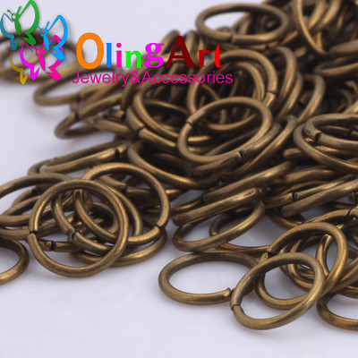 Επιμετάλλωση μπρούτζου OlingArt Δαχτυλίδι άλματος 3mm/4mm/5mm/6mm/7mm/8mm βρόχος σύνδεσης Μικτό μέγεθος DIY Κοσμήματα Σύνδεσμος Διάμετρος σύρματος 0,7mm