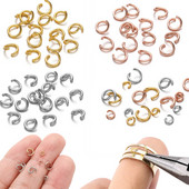 100-200 τμχ/παρτίδα Ανοιχτοί δαχτυλίδια από ανοξείδωτο ατσάλι Διαχωρισμένοι δακτύλιοι σύνδεσης για κοσμήματα DIY Κατασκευή ευρημάτων Αξεσουάρ 3mm 5mm