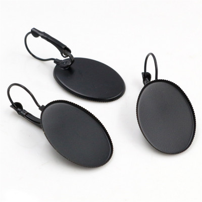 18x25mm 13x18mm 10x14mm 10 buc/lot Clasic 9 culori placat cu pârghie franceză cercei spate gol/bază, se potrivesc cercei cabochons ovali