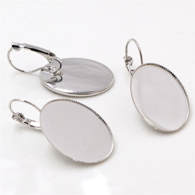 18x25mm 13x18mm 10x14mm 10 buc/lot Clasic 9 culori placat cu pârghie franceză cercei spate gol/bază, se potrivesc cercei cabochons ovali