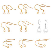50 τμχ Σκουλαρίκια από ανοξείδωτο ατσάλι Findings DIY Ear Hooks Accessories Earwire clasps Hooks Jewelry for Making Earring Supplies Parts