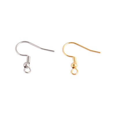 50 τμχ Σκουλαρίκια από ανοξείδωτο ατσάλι Findings DIY Ear Hooks Accessories Earwire clasps Hooks Jewelry for Making Earring Supplies Parts