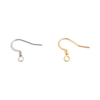 50 τμχ Σκουλαρίκια από ανοξείδωτο ατσάλι Findings DIY Ear Hooks Accessories Earwire clasps Hooks Jewelry for Making Earring Supplies Parts