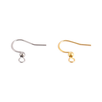 50 τμχ Σκουλαρίκια από ανοξείδωτο ατσάλι Findings DIY Ear Hooks Accessories Earwire clasps Hooks Jewelry for Making Earring Supplies Parts