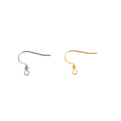 50 τμχ Σκουλαρίκια από ανοξείδωτο ατσάλι Findings DIY Ear Hooks Accessories Earwire clasps Hooks Jewelry for Making Earring Supplies Parts