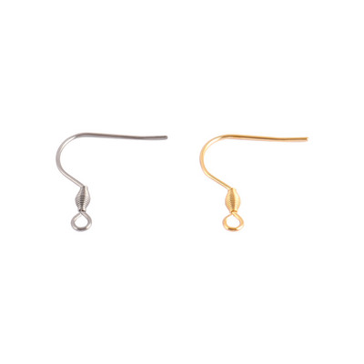 50 τμχ Σκουλαρίκια από ανοξείδωτο ατσάλι Findings DIY Ear Hooks Accessories Earwire clasps Hooks Jewelry for Making Earring Supplies Parts