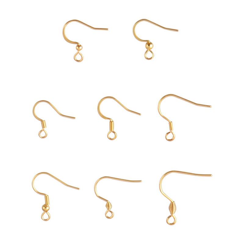 50 τμχ Σκουλαρίκια από ανοξείδωτο ατσάλι Findings DIY Ear Hooks Accessories Earwire clasps Hooks Jewelry for Making Earring Supplies Parts