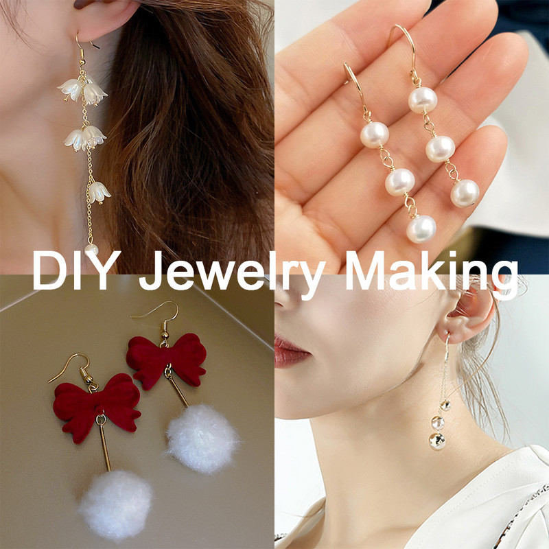 50 τμχ Σκουλαρίκια από ανοξείδωτο ατσάλι Findings DIY Ear Hooks Accessories Earwire clasps Hooks Jewelry for Making Earring Supplies Parts