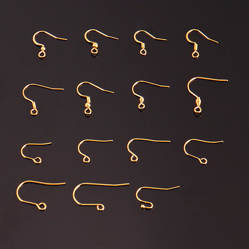 50 τμχ Σκουλαρίκια από ανοξείδωτο ατσάλι Findings DIY Ear Hooks Accessories Earwire clasps Hooks Jewelry for Making Earring Supplies Parts