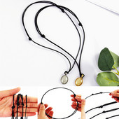 10 tk reguleeritav kaelakee vaha köis nahast nööri kett must punutud vaha nöör sõlm libistades juhe isetegemise ehete tegemisel