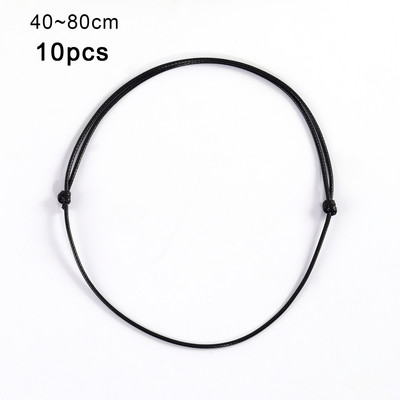 10 tk reguleeritav kaelakee vaha köis nahast nööri kett must punutud vaha nöör sõlm libistades juhe isetegemise ehete tegemisel