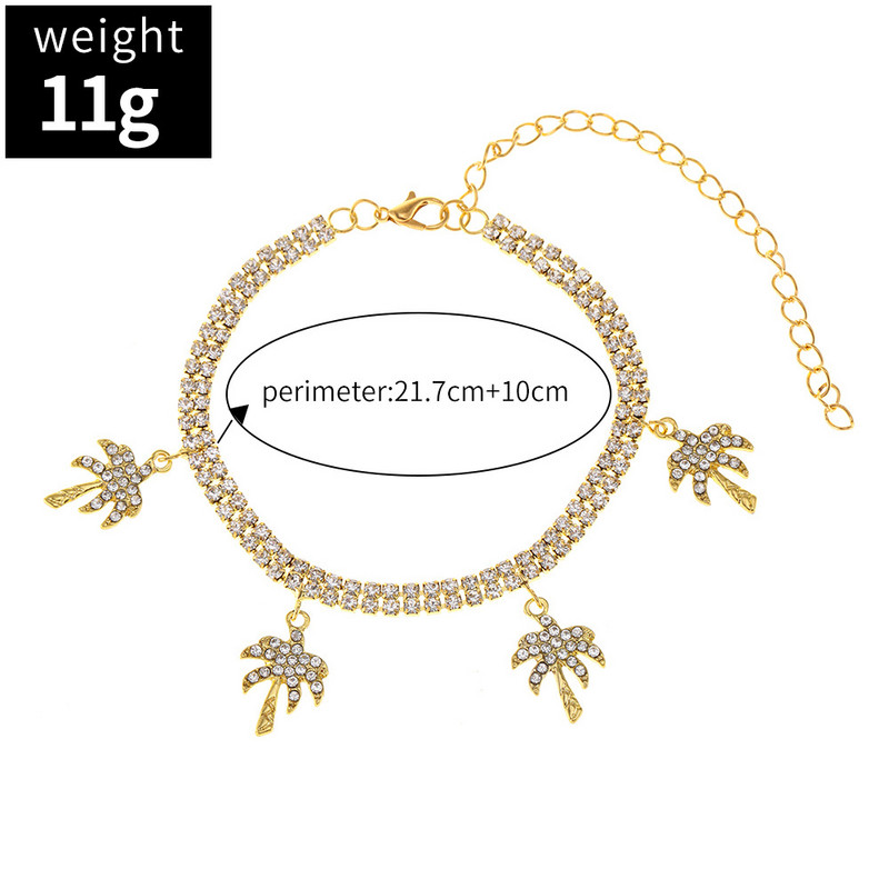 Εξαιρετικό ποδαράκι με φύλλα στρας για γυναίκες Αξεσουάρ ποδιών με πεντάκτινα αστέρια για πάρτι ποδιών Βραχιόλι Δώρα μόδας κοσμήματα