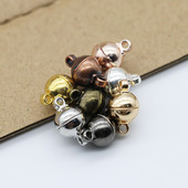 5 ΤΕΜ Στρογγυλά μαγνητικά κουμπώματα 6/8/10mm Μπίλια μαγνητικά κουμπώματα Ακραία κούμπωμα για βραχιόλια Κολιέ DIY Jewelry Making Findings