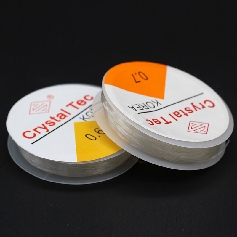 1/10 rulonų 0,5/0,6/0,7/0,8/1mm skaidrus nailonas Tvirtas tamprus virvelė Juvelyrinių siūlų karoliukai Elastinė meškerės viela papuošalų gamyba