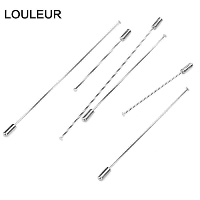 10db/tétel 9cm 12,1cm hosszú brosstűs biztosítótűk dugós végekkel Réz ródium színű diy brosstűkhöz Alapékszer