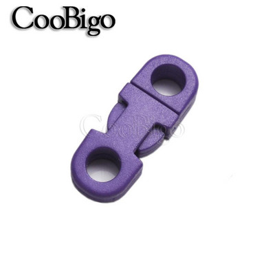 10 tk Küljekinnitusega pandla turvaklambrid Paracordi käevõru Koera kaelarihma köis Paela tarvikud Värviline 2 auku 5mm