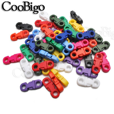 10 tk Küljekinnitusega pandla turvaklambrid Paracordi käevõru Koera kaelarihma köis Paela tarvikud Värviline 2 auku 5mm