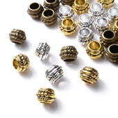 30 komada antiknih okruglih kuglica labavih razmaknica za izradu nakita Narukvice DIY Ručni radovi Dodaci 6x8 mm