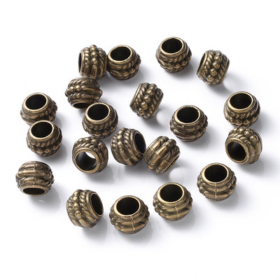 30 komada antiknih okruglih kuglica labavih razmaknica za izradu nakita Narukvice DIY Ručni radovi Dodaci 6x8 mm