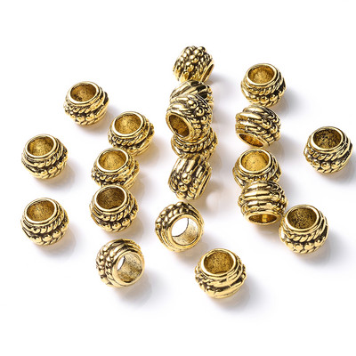 30 komada antiknih okruglih kuglica labavih razmaknica za izradu nakita Narukvice DIY Ručni radovi Dodaci 6x8 mm