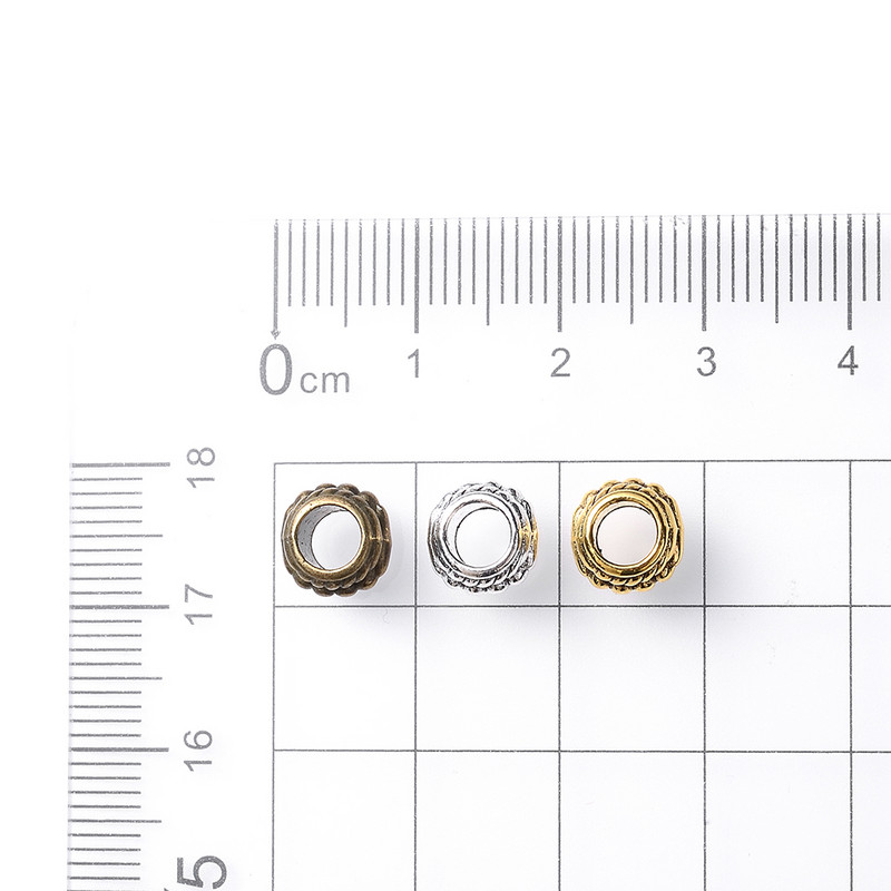 30 komada antiknih okruglih kuglica labavih razmaknica za izradu nakita Narukvice DIY Ručni radovi Dodaci 6x8 mm