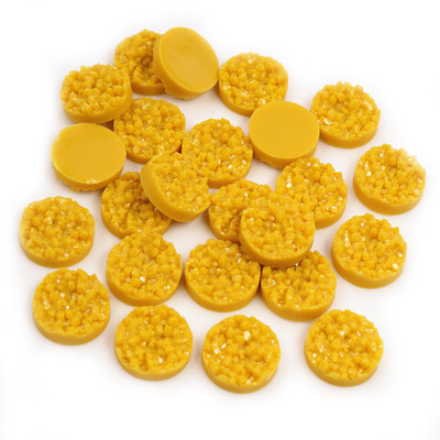 40 τμχ 8mm 10mm 12mm Πολύχρωμα Φυσικό Μεταλλεύμα Επίπεδη Ρητίνη Druzy Cabochons για Βραχιόλια Σκουλαρίκια Αξεσουάρ Κατασκευής κοσμημάτων DIY