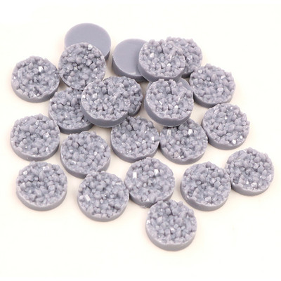 40 τμχ 8mm 10mm 12mm Πολύχρωμα Φυσικό Μεταλλεύμα Επίπεδη Ρητίνη Druzy Cabochons για Βραχιόλια Σκουλαρίκια Αξεσουάρ Κατασκευής κοσμημάτων DIY