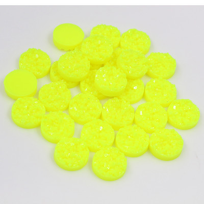 40 τμχ 8mm 10mm 12mm Πολύχρωμα Φυσικό Μεταλλεύμα Επίπεδη Ρητίνη Druzy Cabochons για Βραχιόλια Σκουλαρίκια Αξεσουάρ Κατασκευής κοσμημάτων DIY