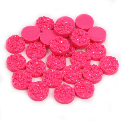 40 τμχ 8mm 10mm 12mm Πολύχρωμα Φυσικό Μεταλλεύμα Επίπεδη Ρητίνη Druzy Cabochons για Βραχιόλια Σκουλαρίκια Αξεσουάρ Κατασκευής κοσμημάτων DIY