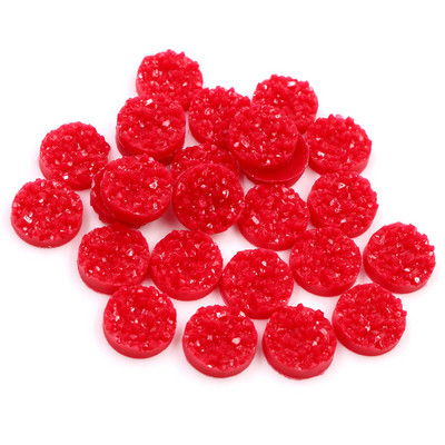 40 τμχ 8mm 10mm 12mm Πολύχρωμα Φυσικό Μεταλλεύμα Επίπεδη Ρητίνη Druzy Cabochons για Βραχιόλια Σκουλαρίκια Αξεσουάρ Κατασκευής κοσμημάτων DIY