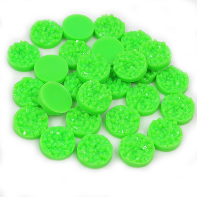 40 τμχ 8mm 10mm 12mm Πολύχρωμα Φυσικό Μεταλλεύμα Επίπεδη Ρητίνη Druzy Cabochons για Βραχιόλια Σκουλαρίκια Αξεσουάρ Κατασκευής κοσμημάτων DIY