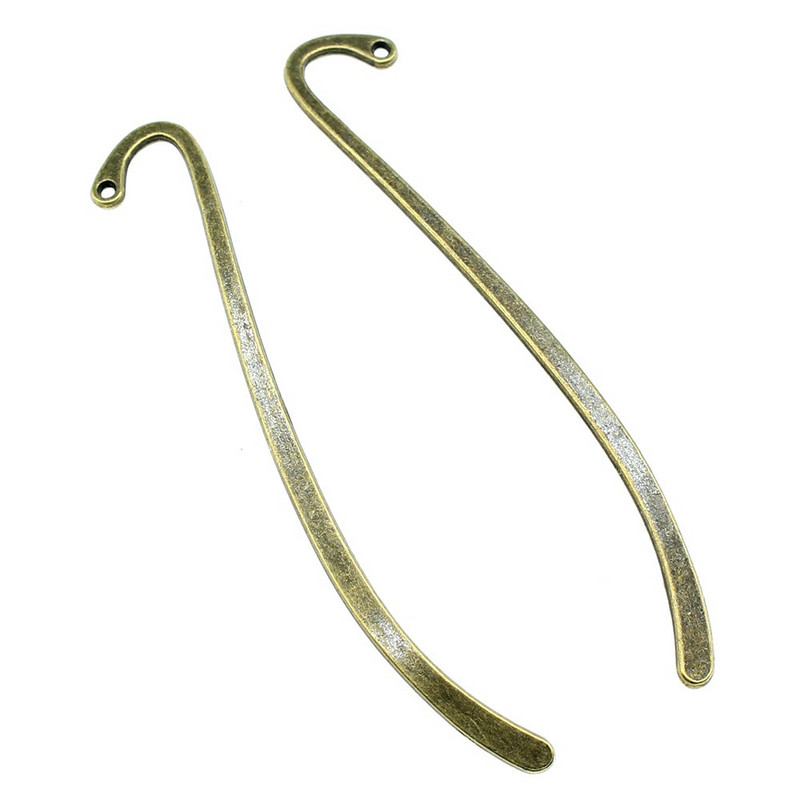 WYSIWYG 5τμχ 86mm γυαλιστεροί σελιδοδείκτες για κοσμήματα Κατασκευή κοσμημάτων Ευρήματα αντίκες μπρονζέ Χρώμα αντίκες ασημί