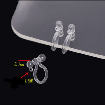 20 бр. Новопристигнали стелт прозрачни щипки за уши за изработка на бижута Прозрачни U-образни обеци Направи си сам бижута