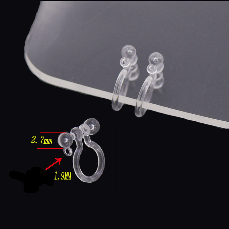 20 tk uut saabunud varjatud läbipaistev kõrvaklamber ehete jaoks, mis teeb selgeks U-kujulised kõrvarõngad. Tee ise ehete leiud